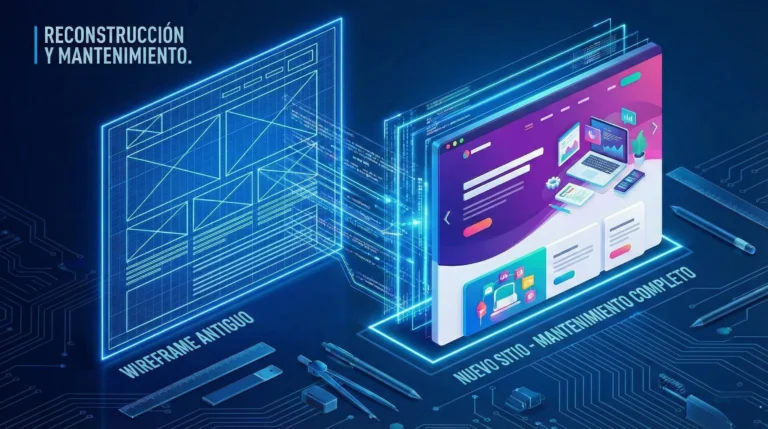 Mantenimiento Web WordPress 2 Planos digitales de arquitectura web para servicio de diseño y mantenimiento de sitios web.